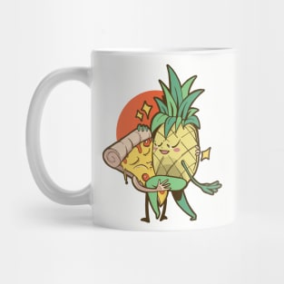 Pineapple Pizza Forbidden Love Funny Cartoon Design Mug